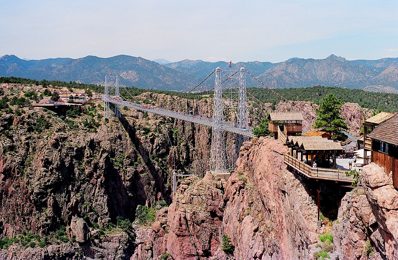 The Royal Gorge and its famous suspension bridge in Colorado